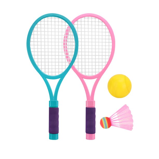 Juego de raqueta de bádminton, raqueta de tenis para niños, equipo de  raqueta de tenis portátil, juguetes deportivos de raqueta para niños,  niñas, DYNWAVEMX Raquetas de bádminton