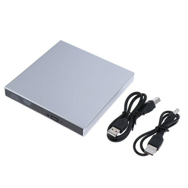 USB 2.0 DVD externo delgado RW Grabadora de CD Lector Reproductor Unidad  óptica