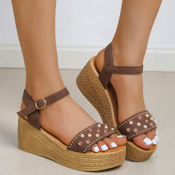 Novedad de verano, sandalias plataforma de tacón de Retro Boca pescado, zapatos para mujer Wmkox8yii sa5028 | Bodega Aurrera en línea
