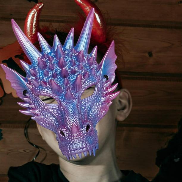 Máscara realista de calavera de dragón tribal · Creative Fabrica