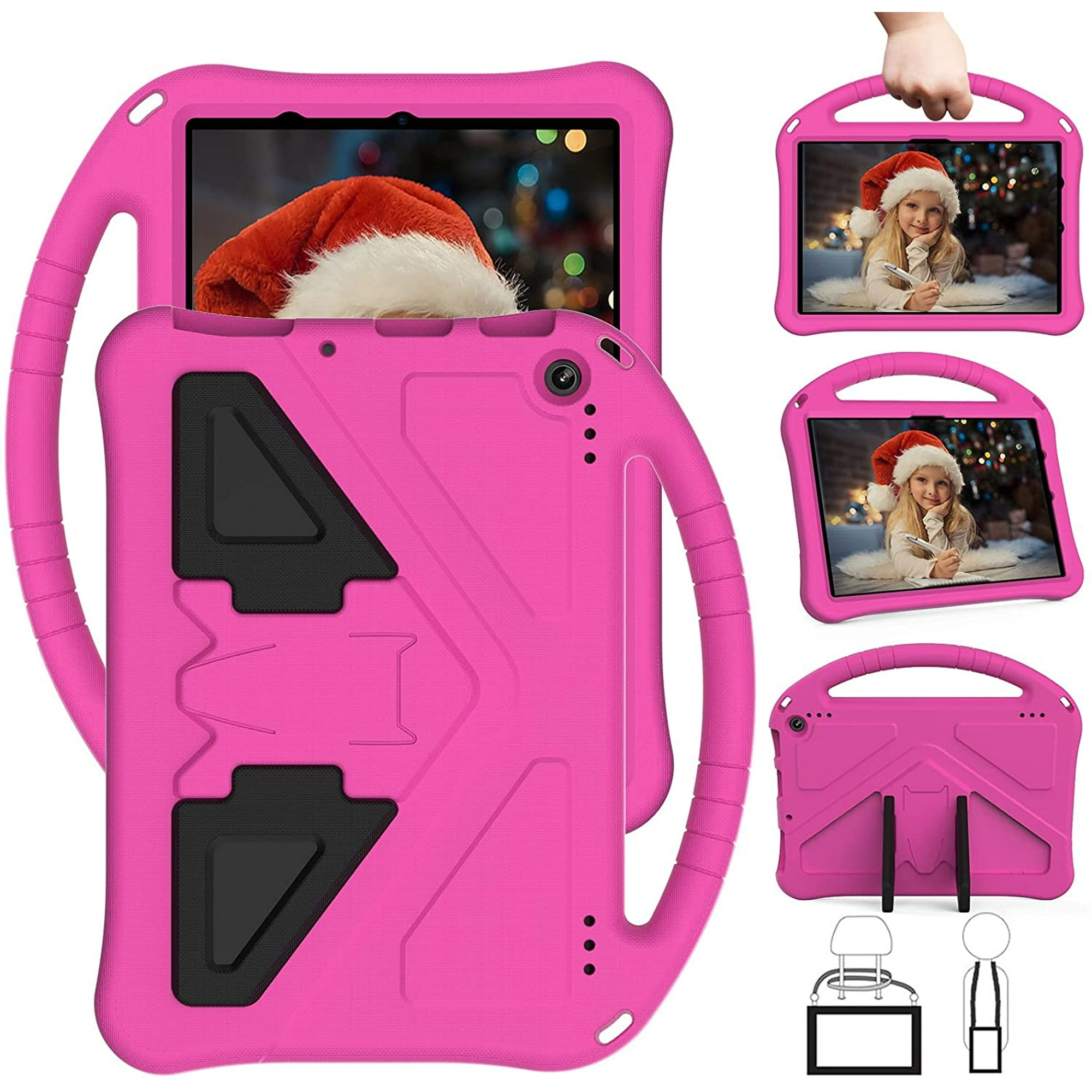 G-TiDE Funda para tablet infantil de 10 pulgadas, color rosa, soporte  ajustable de 270°, funda para niños a prueba de golpes, material EVA  reciclable
