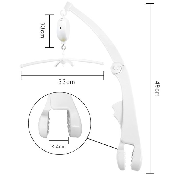 Soporte de campana para cama de bebé, soporte móvil ajustable para cuna,  soporte de brazo colgante portátil, decoración de juguete de bricolaje