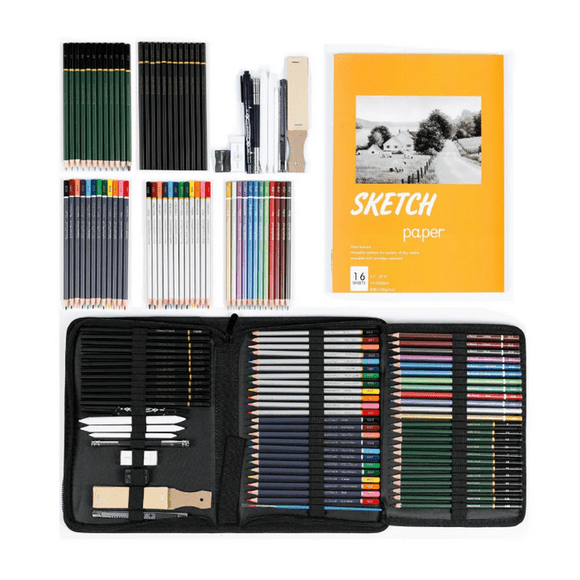 kit de lápices de dibujo y boceto con accesorios 71 piezas painting 874h
