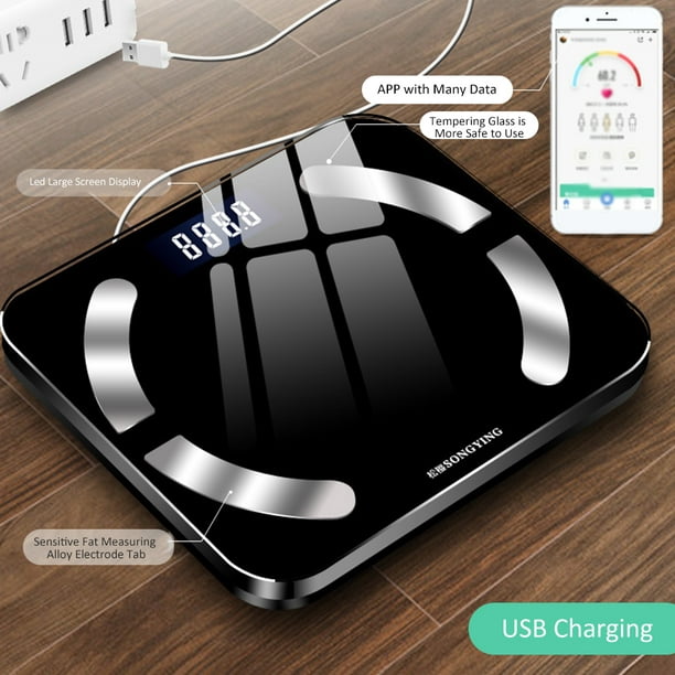 Bascula Digital Inteligente Con App Control Peso y Carga USB - ELE