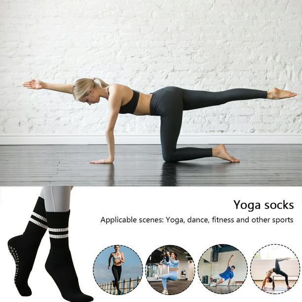 2 pares de calcetines de yoga, calcetines de pilates, calcetines de agarre  antideslizante para mujer, pilates, ballet, entrenamiento, calcetines