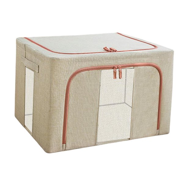 CAJA ALMACENAJE PLEGABLE ALGODÓN - Beige claro