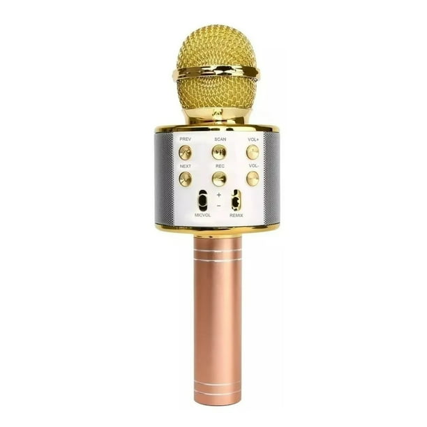 Micrófono inalámbrico con Bluetooth rosado Powerfik
