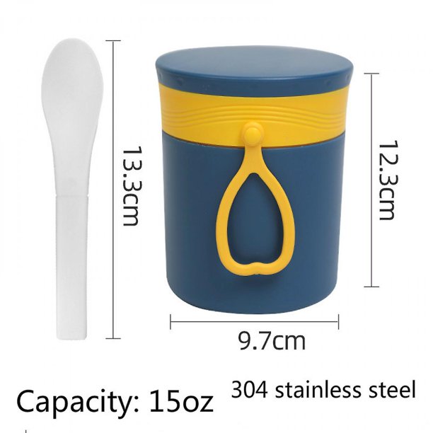 1 Taza De Sopa, Térmica Para Alimentos Calientes, Jarra De Alimentos  Aislada De Gran Capacidad, Contenedor De Sopa A Prueba De Fugas De Acero  Inoxidable Al Vacío Para La Escuela, La Oficina