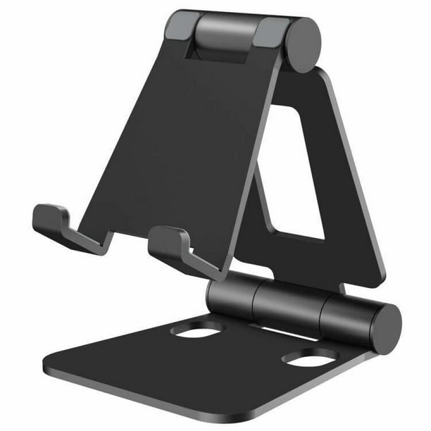 Soporte ajustable para teléfono celular para escritorio, soporte de  teléfono de escritorio de aluminio totalmente plegable, compatible con  todos los