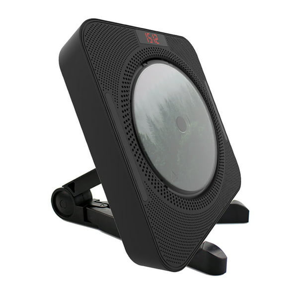 Adirigo Reproductor de CD portátil con Bluetooth para Montar en la Pared,  Reproductor de CD para el hogar, Caja de Audio con Pantalla LCD y Cubierta