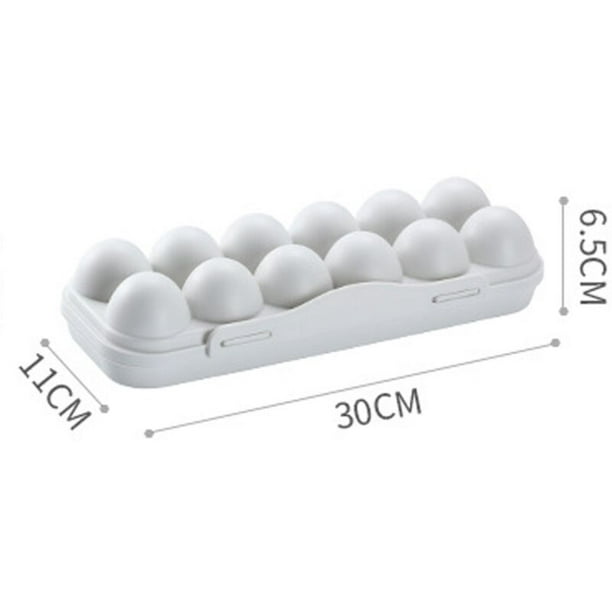 2 Piezas Hueveras para Frigorifico de Plástico para 12 Huevos Caja