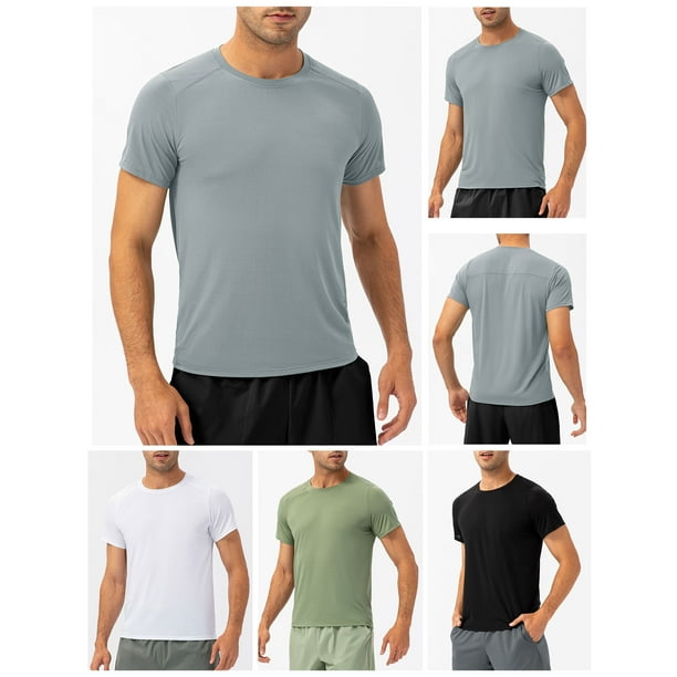  Pejihota Camiseta ajustada para hombre, cuello redondo, manga  larga, degradada, Gris : Ropa, Zapatos y Joyería