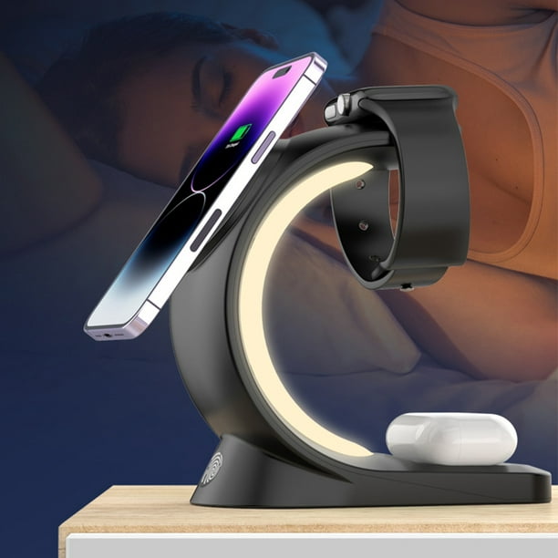 Estación de carga inalámbrica magnética portátil 15W para iPhone Apple  Watch Auriculares JShteea Nuevo