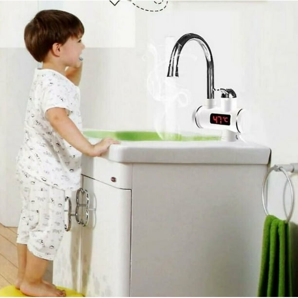 Comprar Grifo calentador de agua eléctrico instantáneo, grifo de agua  caliente de 3000W con pantalla Digital LED, cocina y baño