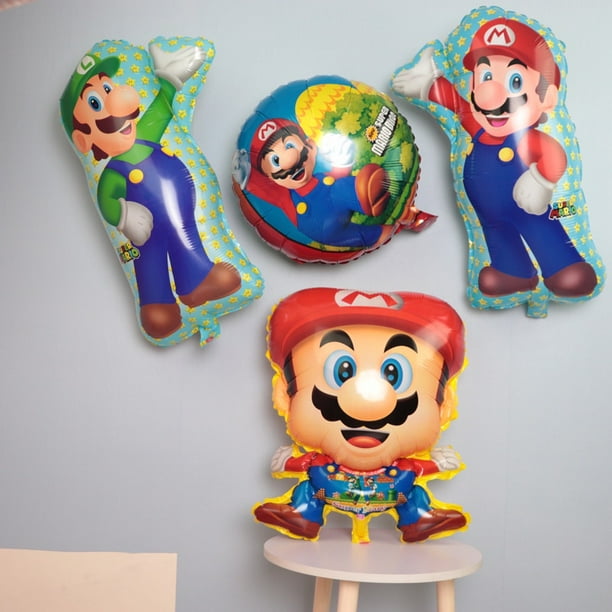 Gran Super Mario Bros Fiesta Globo De Dibujos Animados Hermano Papel De  Aluminio Columna Niños Fiest huang jie