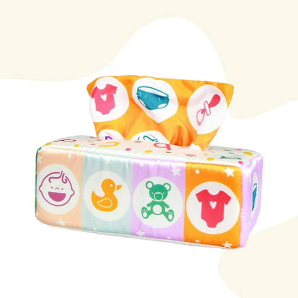 Caja de pañuelos de tela para bebés, juguetes de aprendizaje temprano, juguetes  sensoriales con pañuelos de para , niñas, , regalos animales Macarena Juguetes  sensoriales