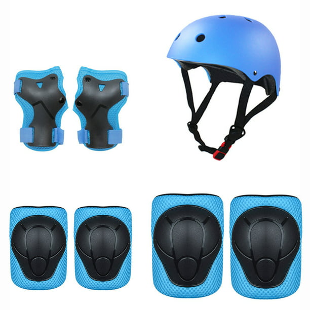 Kit de protección para casco de patinete y bicicleta para niños de 3 a 13  años, color azul ER