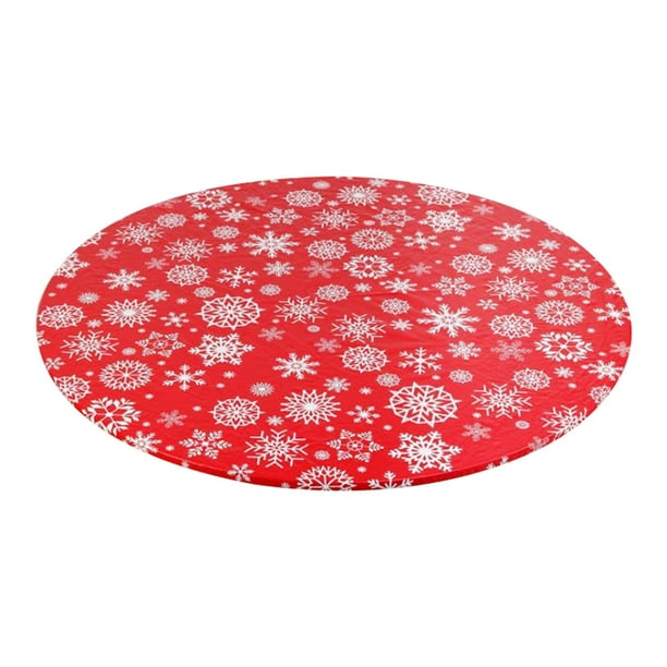 Mantel de 110-140 cm Reutilizable e impermeable 44 a 56 pulgadas Redondo  Flor roja de Navidad Sunnimix mantel redondo