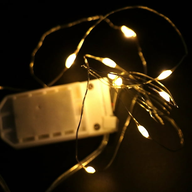 Tira de luces LED USB de alambre de cobre, tira de luces LED impermeable  para Navidad (blanco, 1M 10LED)