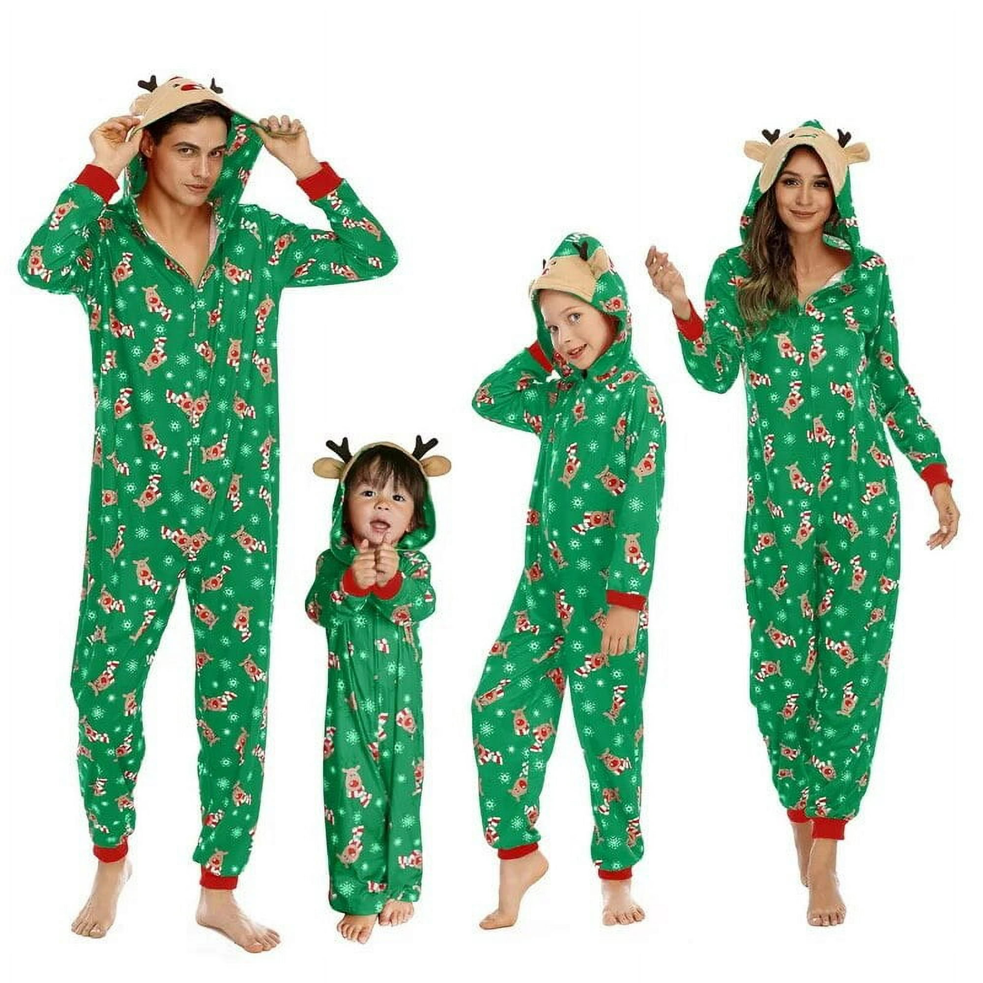 Christmas Pajama set Family Nightwear Women Men Child Santa Claus Printed  Long Sleeved Trousers Christmas Home Clothes
