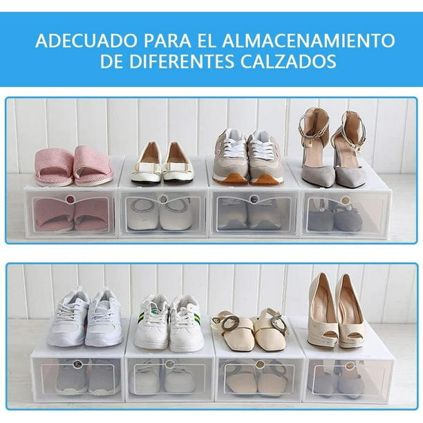 Caja Zapatos Zapatera Transparente Organizador Apilable - Color