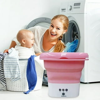 Lavadora pequeña plegable para dormitorio de estudiantes, Mini máquina de  limpieza de calcetines, Cubo de lavandería
