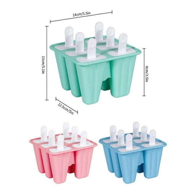 Matsuzay Moldes de silicona para paletas de grado alimenticio de 6  cavidades, molde para paletas de silicona para cocina DIY, fabricante de  helados Cocina y Comedor Azul Matsuzay HA000007-03B