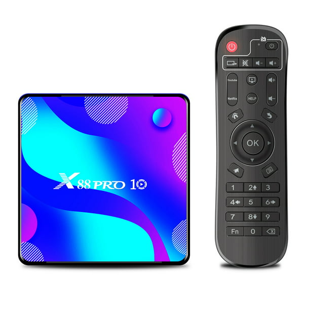 Subir y bajar Araña de tela en embudo Óxido Caja de TV inteligente X88 PRO 10 Android 10.0 UHD 4K yeacher | Walmart en  línea