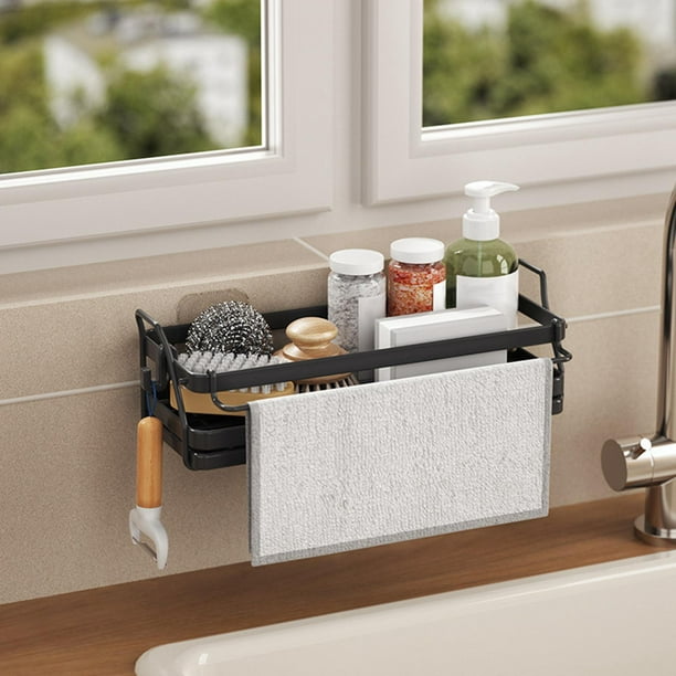 Dispensador de jabón con soporte de esponja, estropajo, soporte para  toallas, organizador de cepillo Macarena rejilla de drenaje