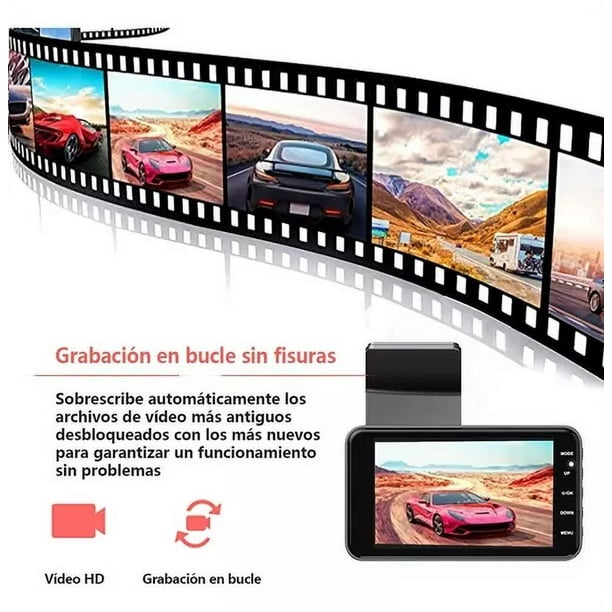 Dashcam Full HD 1080p Cámara Coche con Micro, Función Bluetooth y