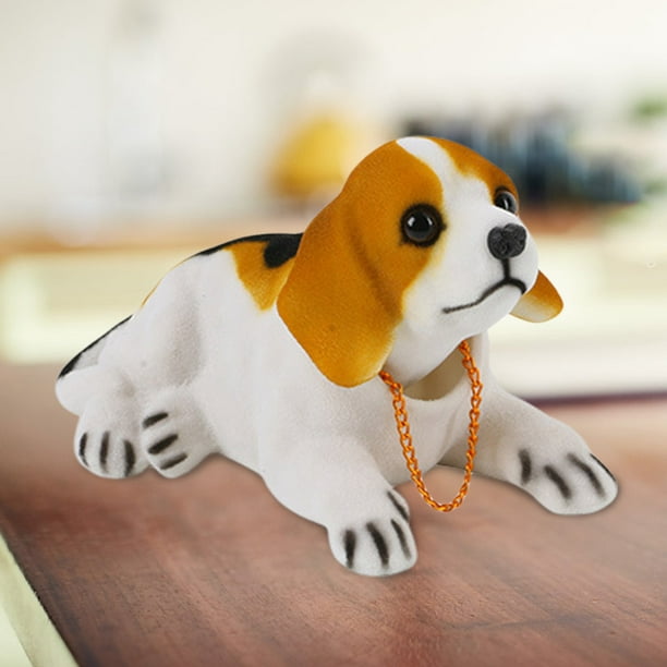 Muñeco de coche creativo muñeco de perro con cabeza móvil realista juguetes  para el salpicadero del coche Husky Beagle