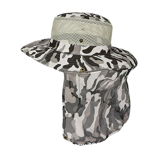 Sombrero de Sol de ala grande para hombre, malla transpirable de camuflaje,  protección solar, gorra de cubo, Plegable, portátil, pesca al aire libre,  12cm - AliExpress