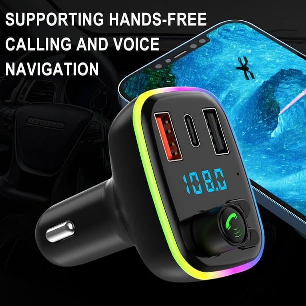 Radio de coche Bluetooth Manos libres Estéreo de coche con USB y  reproductor de MP3 para coche Radio FM oso de fresa Hogar
