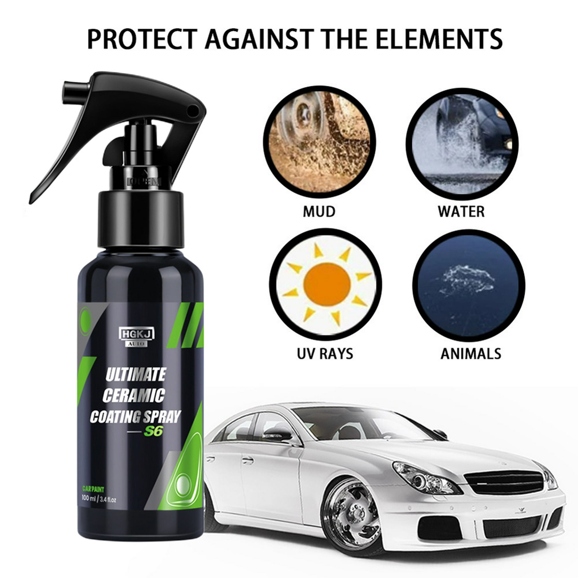 Nano Revestimiento Cerámico Para Automóvil, cera en aerosol, agente de  pintura automática y lavado de cristal para el cuidado del coche,  fortificante