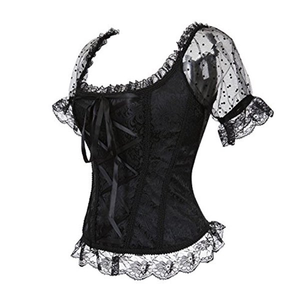 Corsés para mujer Floral Overbust Corset Bustier Lencería Top