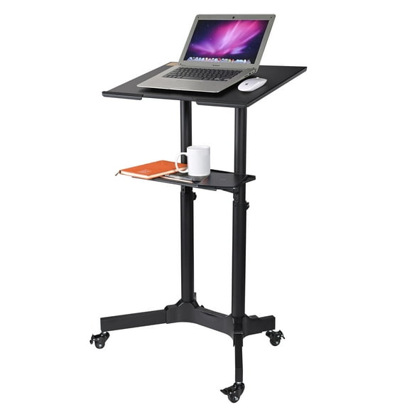 yescom portable rolling podium mobile standing height adjustable laptop desk presentation lectern of yescom modern