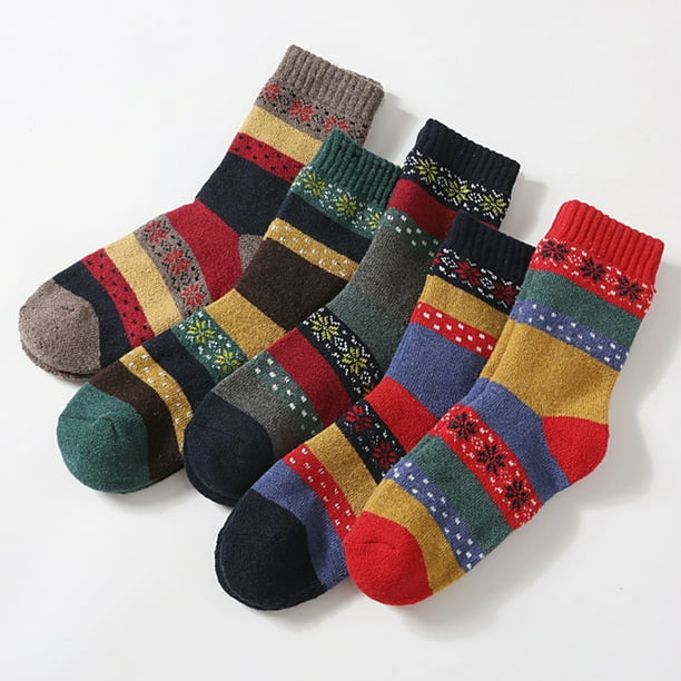Minnieouse 5 pares de calcetines de invierno para mujer, reemplazo colorido portátil, calcetines elegantes a la moda para mantener el calor, calcetines Medias tipo 5 Minnieouse | Walmart línea