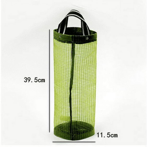 Soporte para bolsas de plástico, soporte para bolsa de comestibles,  dispensador de bolsas de almacenamiento colgantes de malla, 2 soportes de  bolsas