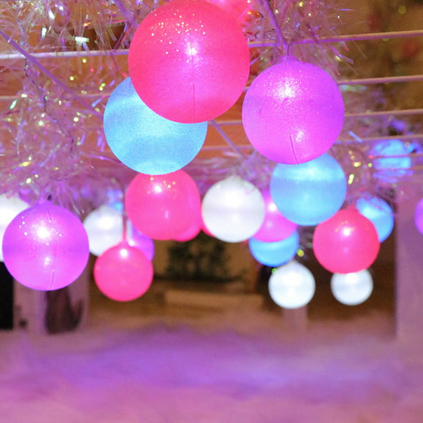 Bola de luz de algodón con decoración de hilo, lámpara colgante de luz para  fiesta, boda, 3 pilas, intermitente, rosa Inevent HA006257-07