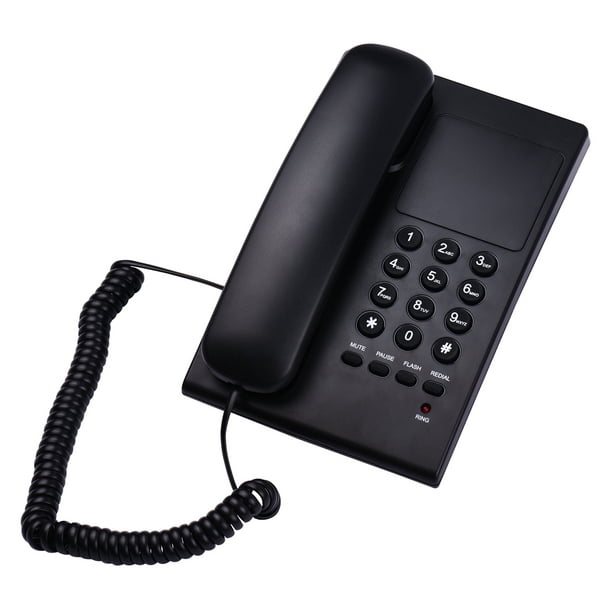 Teléfono inglés, teléfono fijo de escritorio, teléfono fijo, teléfonos con  cable para montaje en pared, para el hogar y la oficina del hotel (línea