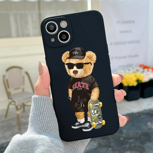 Funda de teléfono esmerilada dibujos animados de pareja de osos de peluche para iPhone X XS Max X Fivean unisex | Walmart en línea