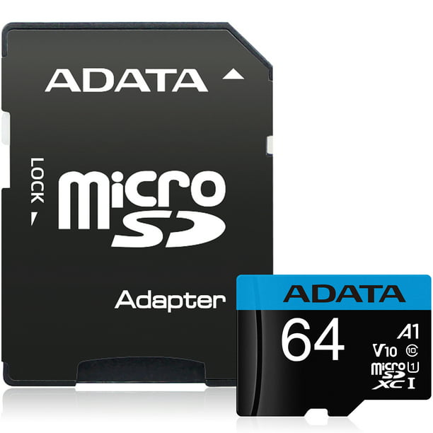 omitir Perdóneme Pogo stick jump Memoria Micro SDXC Adata 64GB Clase 10 Video Full HD V10 Juegos A1  AUSDX64GUICL10A1-RA1 | Walmart en línea