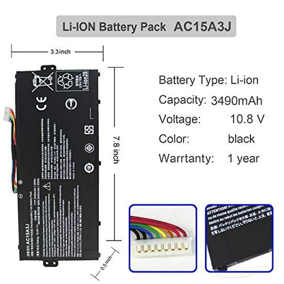 ac15a3j ac15a8j batería para laptop compatible para acer chromebook 11 c735 series c735c7y9 cb3131 gomarty