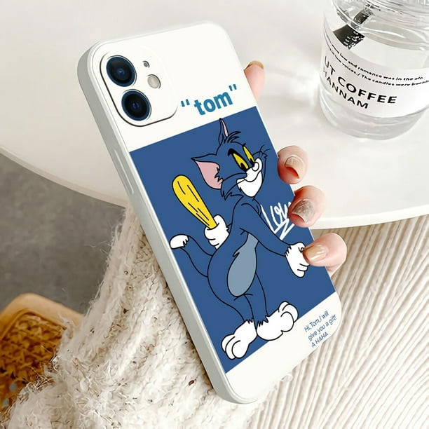 Fundas de silicona con dibujos animados de gato y ratón para iPhone 14 13  12 11 Pro Max Mini 11 Pro Max X XR XS MAX 8 7 6 6S Plus 5 SE Tan Jianjun  unisex
