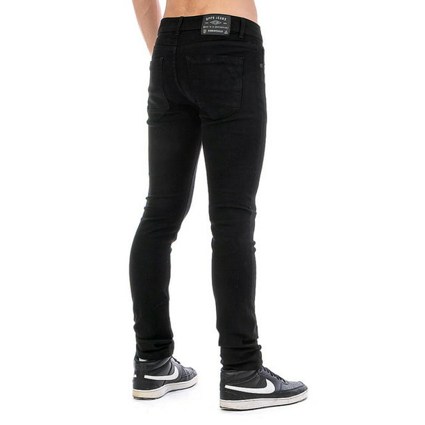 Pantalón Jeans Mezclilla Stretch Opps Jeans Hombre Negro Skinny Opp´s Jeans  201001-DC026