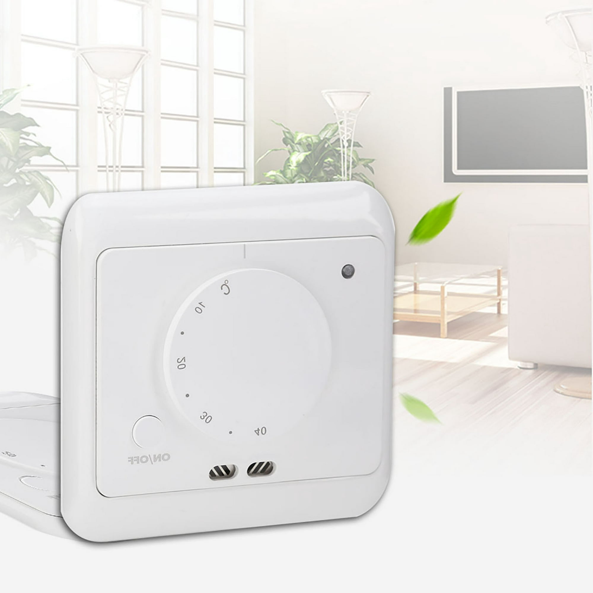 leyfeng Termostato inteligente Wi-Fi de 95-240V, termostato programable, 5  + 1 + 1, seis períodos, Control por aplicación de voz, retroiluminación,  LCD, agua