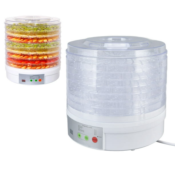 Seeutek Máquina deshidratadora de alimentos para carne seca de res, frutas,  verduras, secadora eléctrica con 5 bandejas sin BPA, control de
