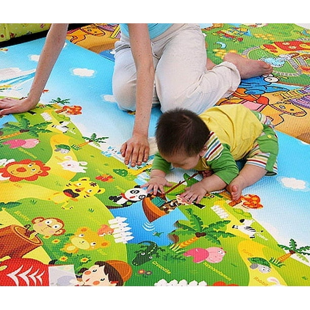 Alfombra para gatear para bebés, alfombra para juegos para bebés de  51,2x51,2 pulgadas, alfombra para juegos para bebés, alfombra para el suelo  para bebés, integración perfecta Jadeshay A