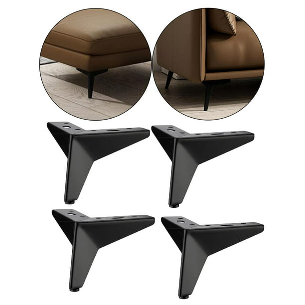  CL-ZZZ 4 patas negras ajustables para muebles, patas de mesa de  aleación de aluminio, patas rectas para gabinete, patas de silla, patas de  sofá, patas de base, vienen con tornillos (tamaño