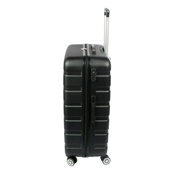 Tectake Conjunto de 4 maletas de ABS negro - maletas de viaje ultraligeras,  pack de maletas trolley con asas laterales, set de maletas elegantes con  ruedas, equipaje con asas telescópicas, equipaje para